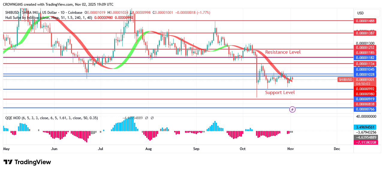 Shiba Inu (SHIB) Price Is Currently Declining