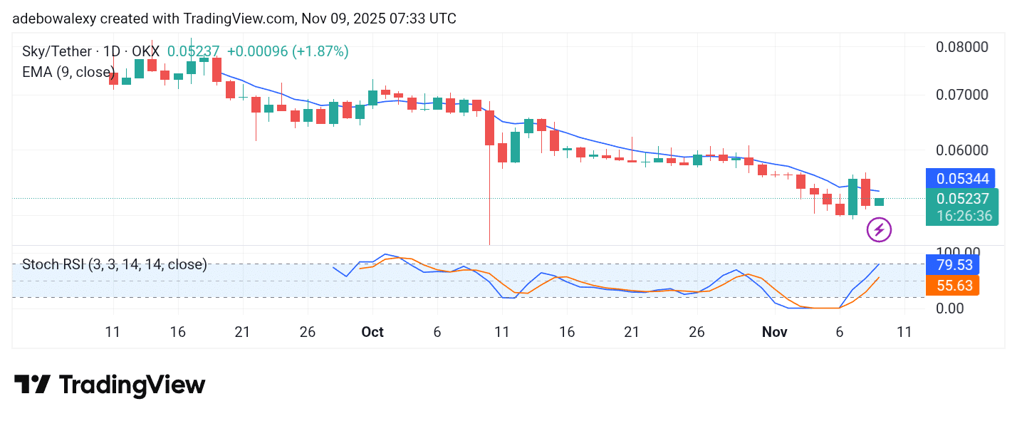 SKYUSDT Hopes to Extend Gains From Its All-Time Low