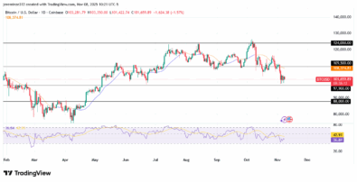 ‎Bitcoin Faces Sustained Bearish Pressure as Bulls Attempt a Temporary Recovery