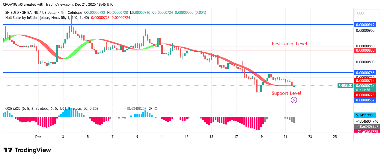Shiba Inu (SHIB) Price: Further Price Reduction Envisaged