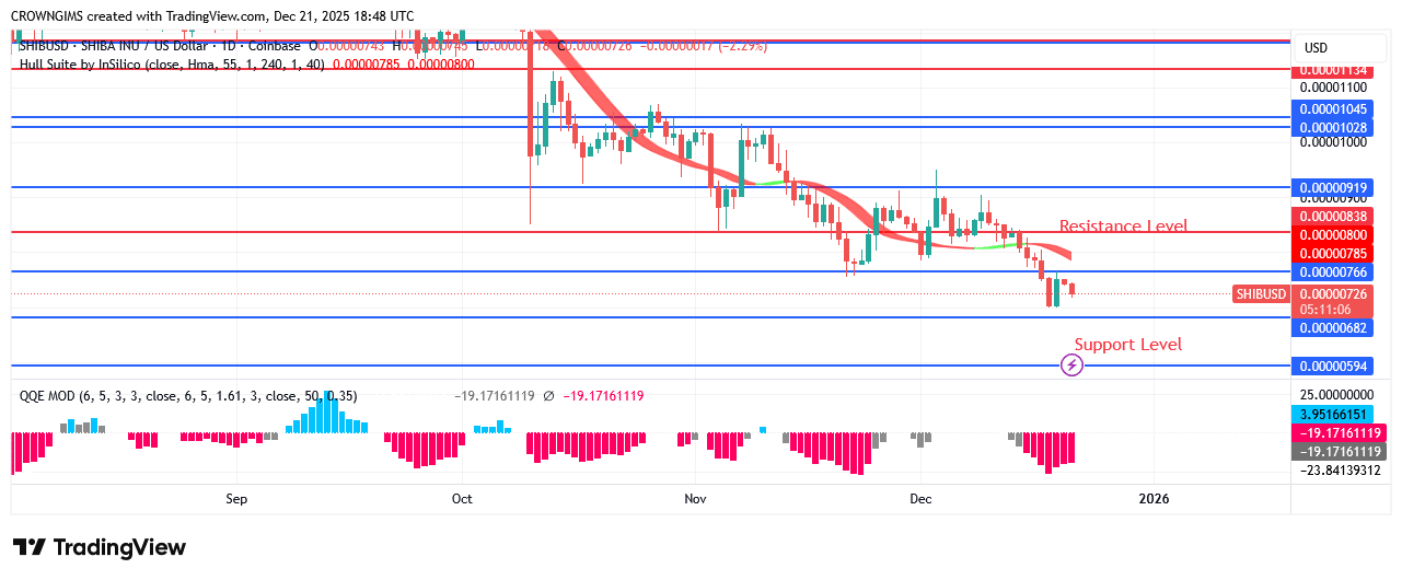 Shiba Inu (SHIB) Price: Further Price Reduction Envisaged
