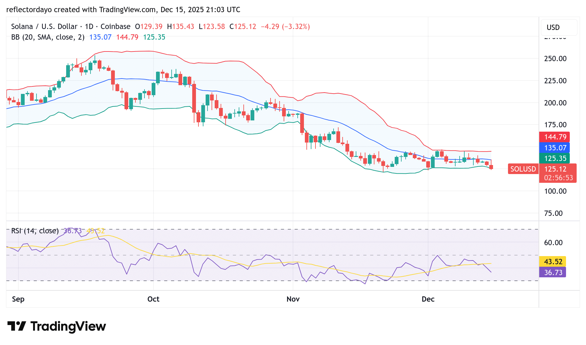 Solana (SOL/USD) May Be Preparing for a Rebound