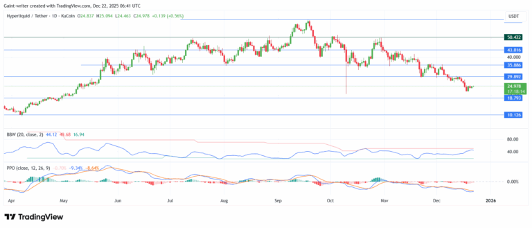 HYPE/USDT Hit Near $25.00 Admist Steep Selloff