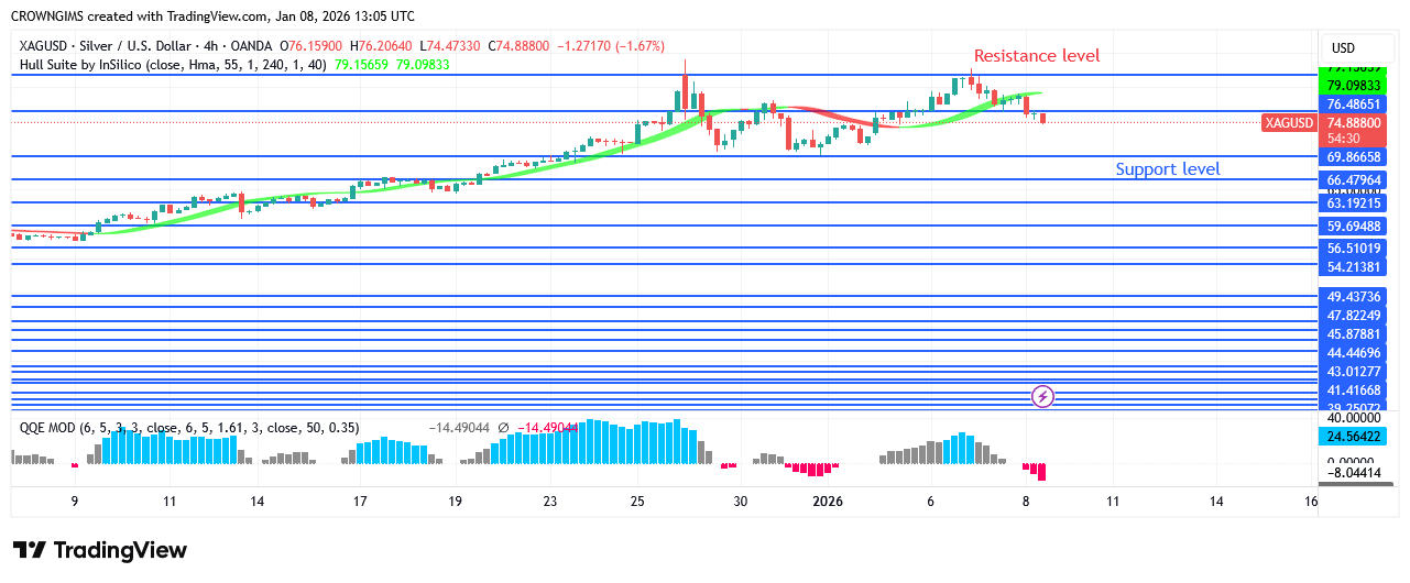 Silver Price: Double Top Chart Pattern at