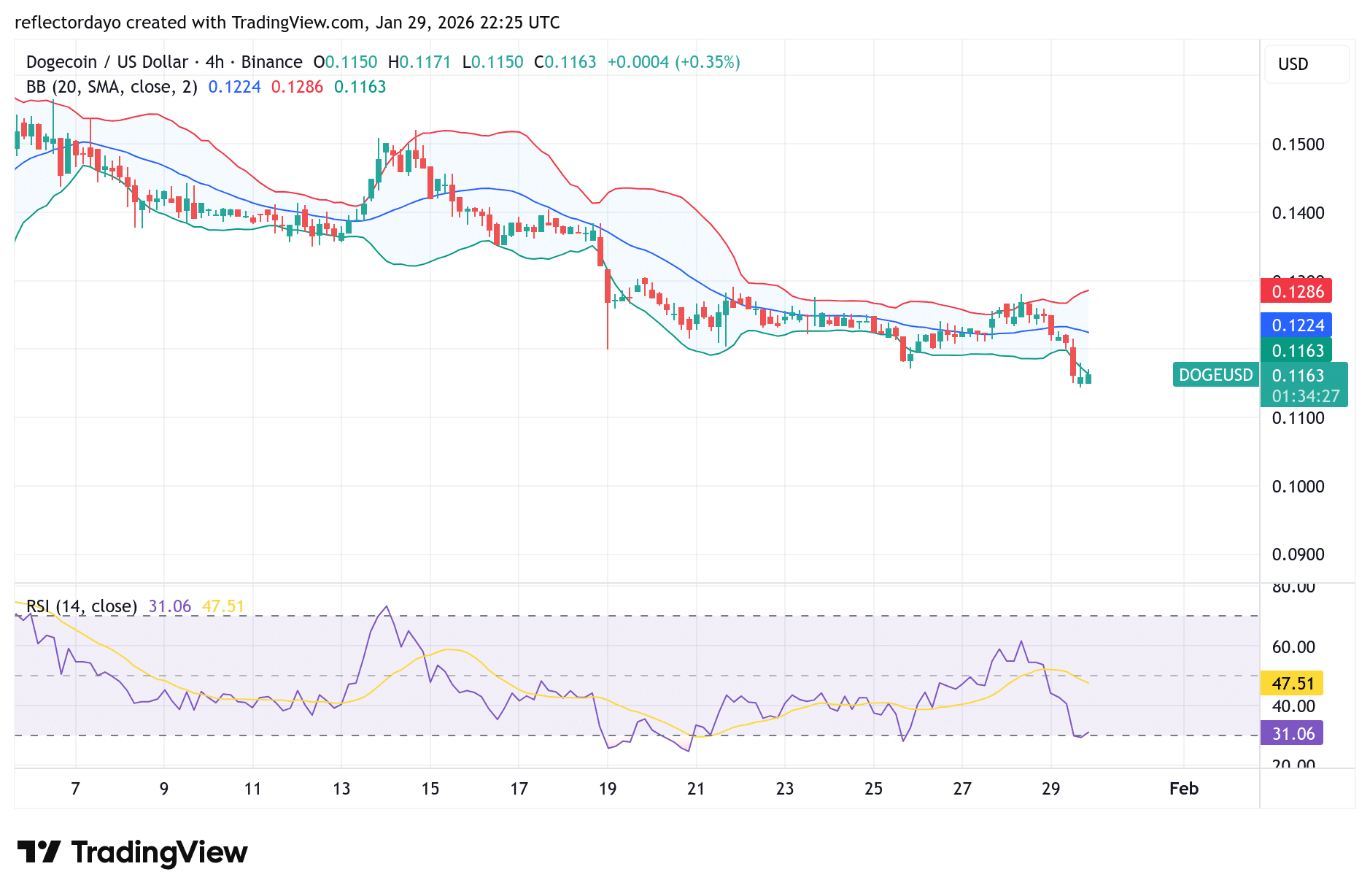 Dogecoin (DOGE/USD) Price Analysis: Rejected at $0.128 as Bulls Defend $0.115 Support
