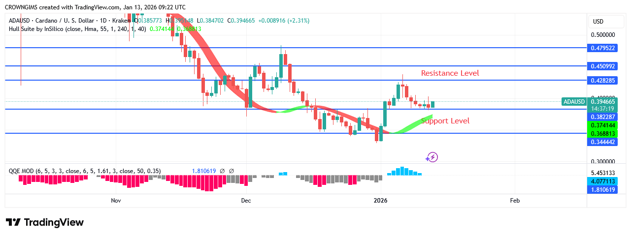 Cardano Price May Increase to $0.48 Line