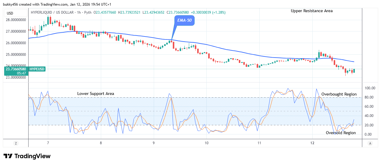 Hyperliquid (HYPEUSDT) Price Projecting an Uptrend
