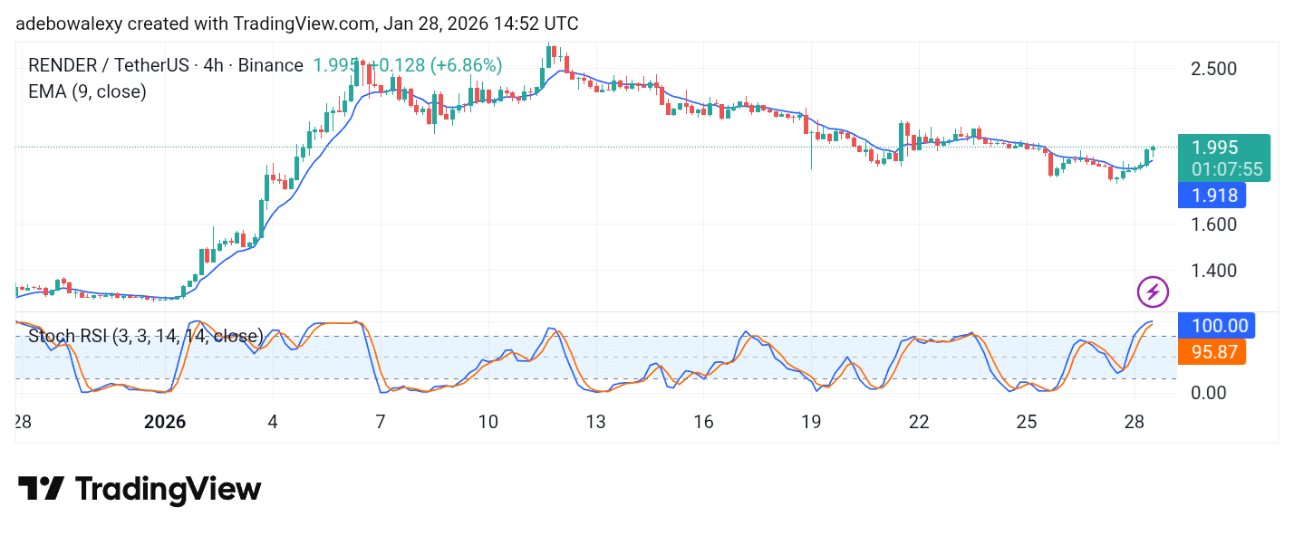 Render Posts Modest Gains
