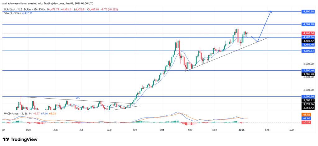 Gold (XAUUSD) Resumes Bullish Structure As Momentum Stabilizes Above Support