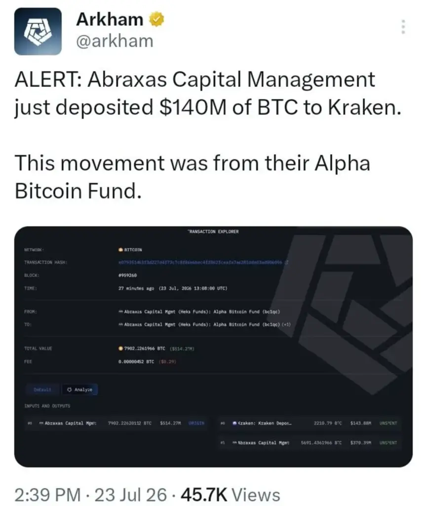 This Bitcoin Whale Move Could Signal Something Bigger