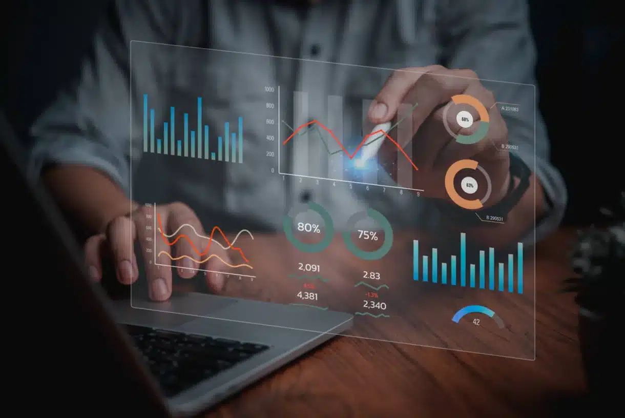 A man programming the infrastructure of a financial technology platform.