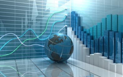 A 3D illustration of charts.
