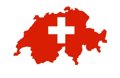 The map of Sweden with the logo of a cross on it.